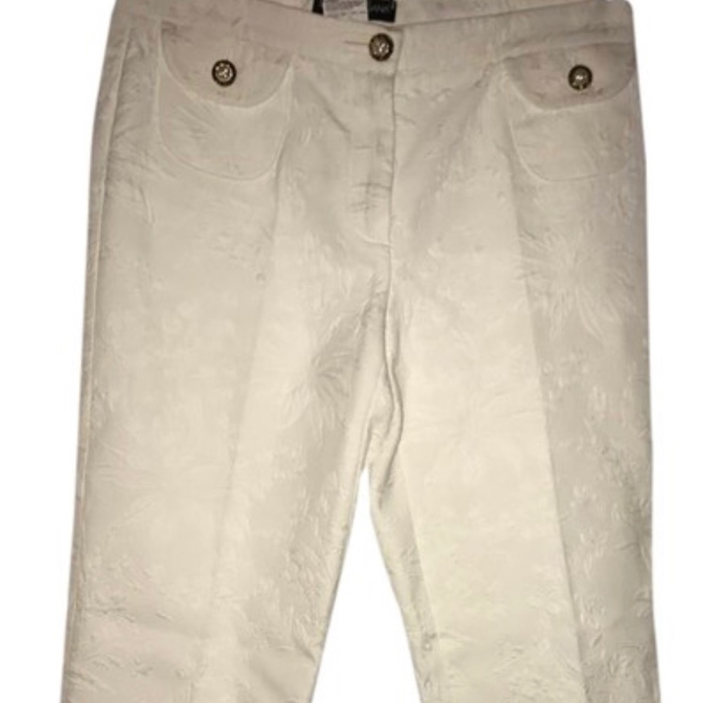 Dolce&Gabbana white jacquard pants